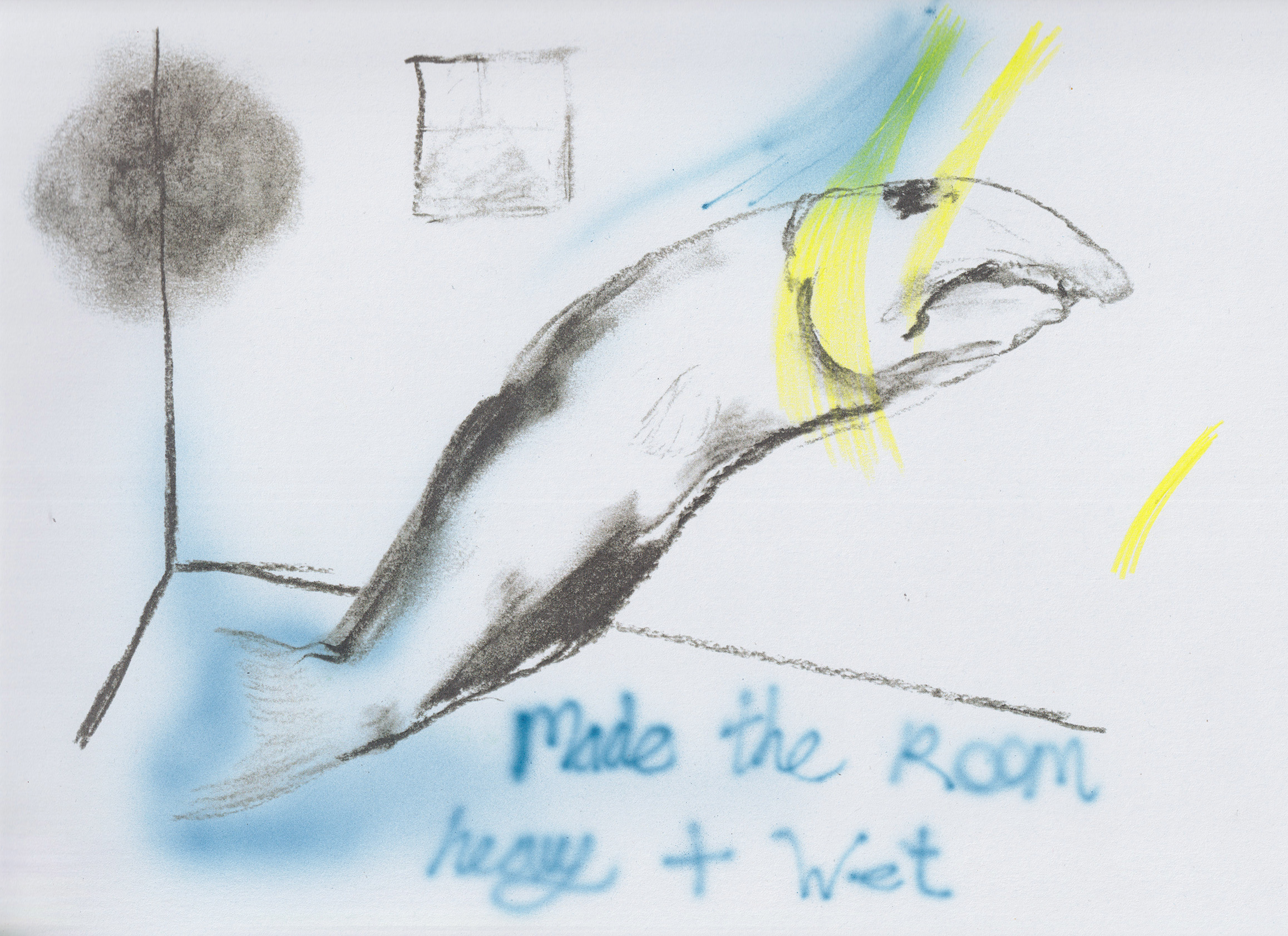 Skye Turner, Fish Print 5, 2023, Digital Print With Paintairbrush